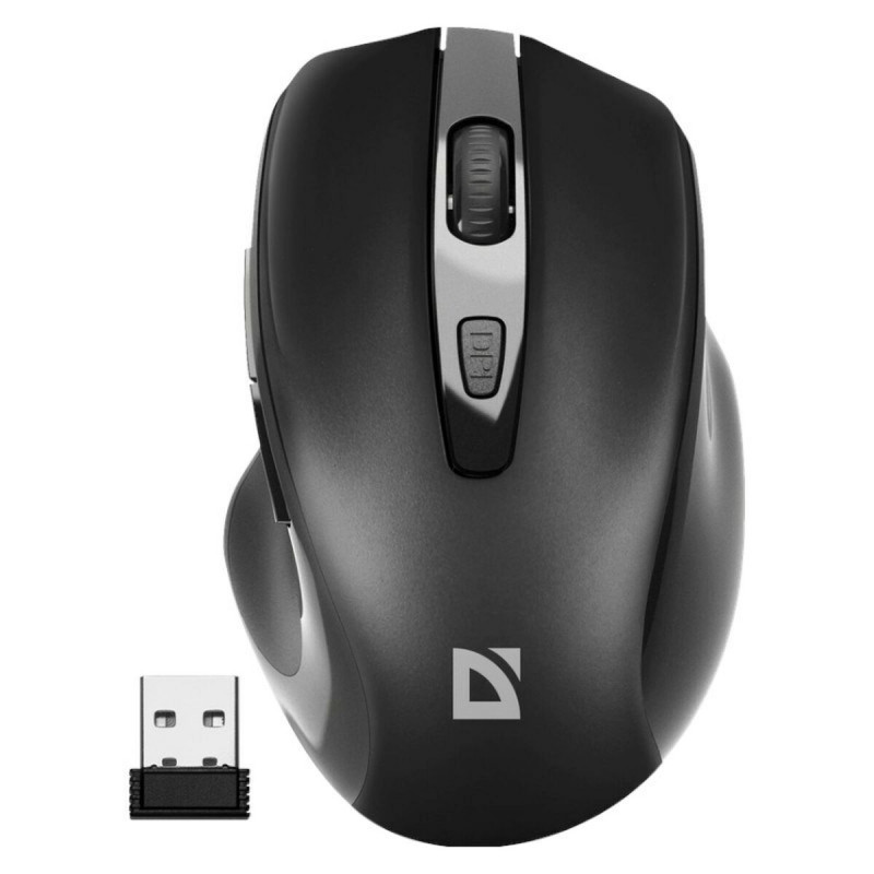 Ratón Inalámbrico Óptico Defender DEFENDER PRIME MB-053 RF SILENT Negro