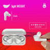 Auriculares Bluetooth NGS ARTICABLOOMWHITE Blanco Negro