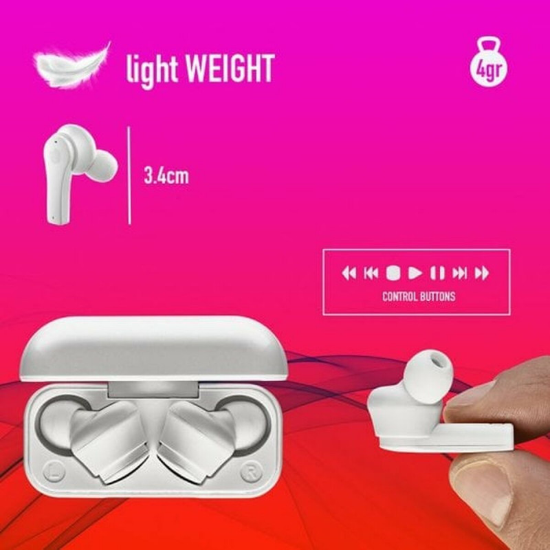Auriculares Bluetooth NGS ARTICABLOOMWHITE Blanco Negro