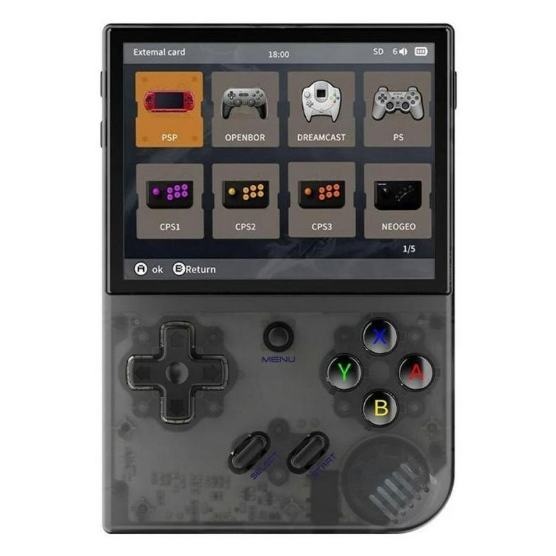 Nintendo Switch Anbernic RG35XX Negro Transparente